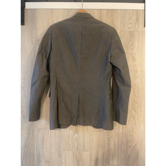 Ikks- pin Stripe Blazer / size 38R / Gray - Picture 2 of 11